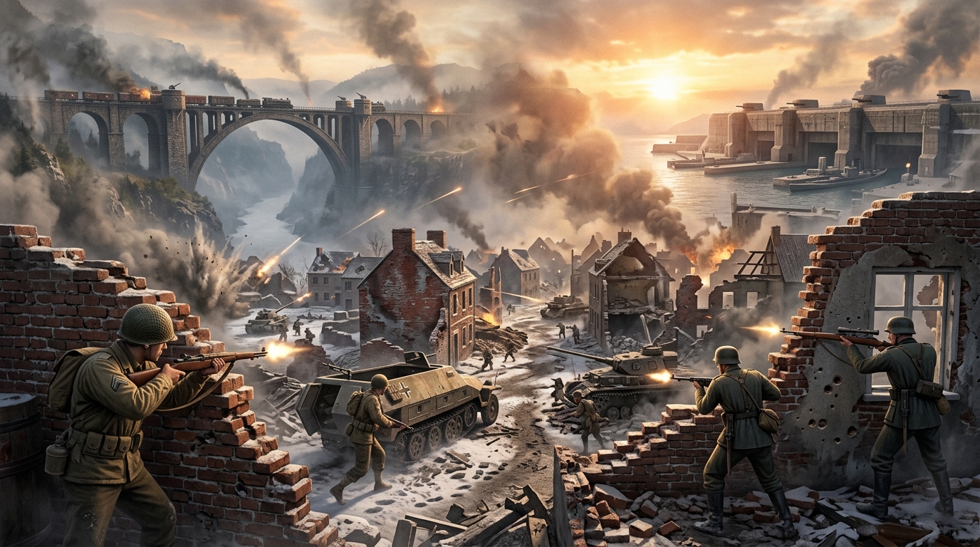 Classic Medal of Honor Allied Assault multiplayer combat scene showcasing legendary custom community maps.