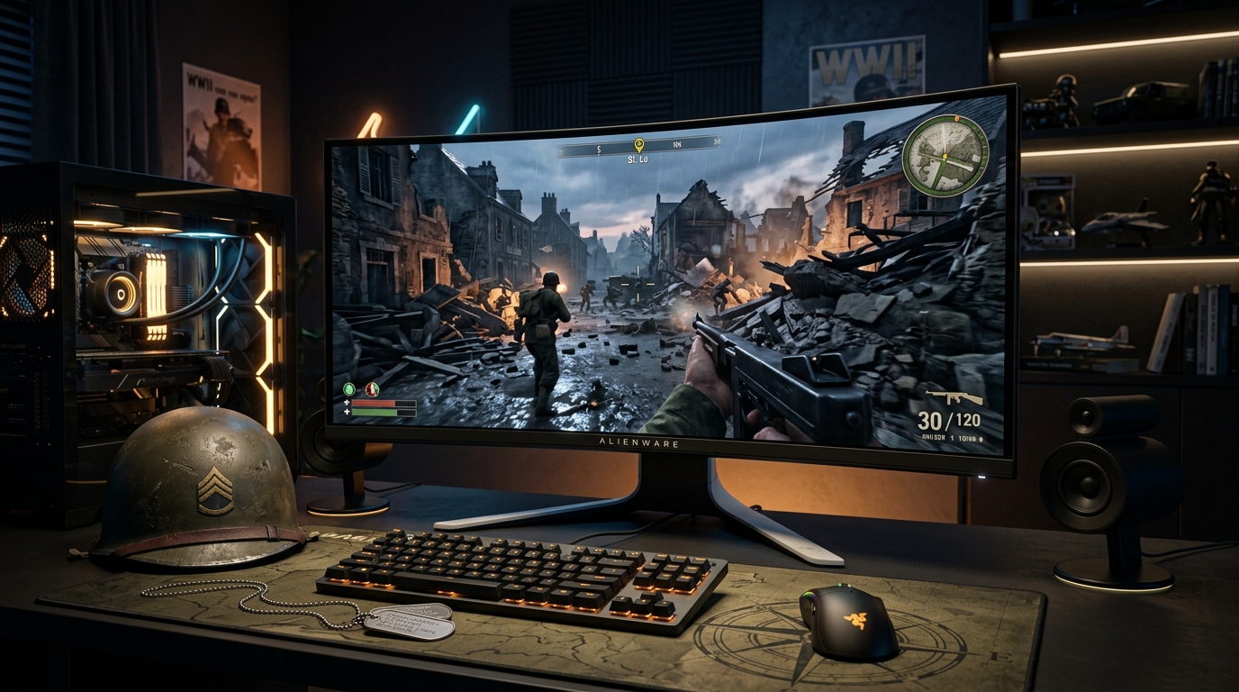 Medal of Honor Allied Assault running on modern Windows hardware with high framerates and widescreen support.